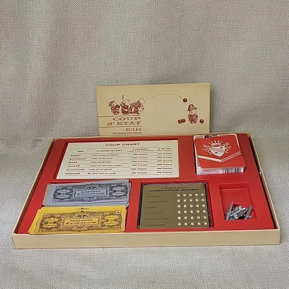Vintage 1966 COUP D’ ETAT‎ Game Of Cards Parker Brothers Nice Condition